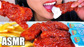 ASMR MCDONALDS SPICY CHICKEN TENDERS NO TALKING  ASMR Phan [upl. by Ahsitra]