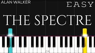 Alan Walker  The Spectre  EASY Piano Tutorial [upl. by Marigold]