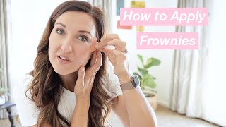 How to Apply Frownies Facial Patches Corners of the Eyes and Mouth [upl. by Pompea]