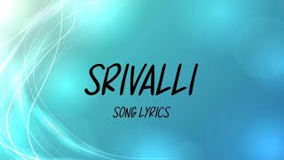 Srivalli Lyrics HINDI VERSION  Pushpa  Javed Ali Allu Arjun Rashmika Mandanna Raqueeb Devi [upl. by Eirrot]