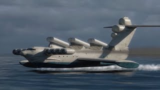 Lunclass Ekranoplan Launching a P270 Moskit [upl. by Rochus548]