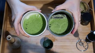 Frothing Matcha Whisk vs Electric Frother  Matcha Basics [upl. by Srednas]