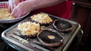 VITOS ITALIAN CUCINA  PORTOBELLO STUFFED MUSHROOMS wRecipe [upl. by Harret]