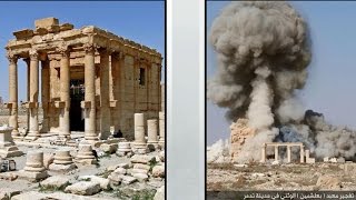 ISIS destroys historic ruins in Palmyra Syria [upl. by Limber]