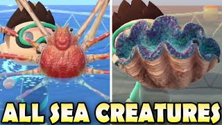 🦐 ALL 40 SEA CREATURES amp How To find Them In Animal Crossing New Horizons Northern amp Southern [upl. by Woo148]