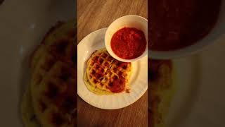 Chaffle Pizza on the Dash Mini Waffle Maker shorts [upl. by Val614]