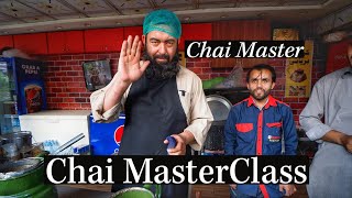 Pakistani CHAIWALA Teaches Me How to Make CHAI  MasterClass [upl. by Ymereg]