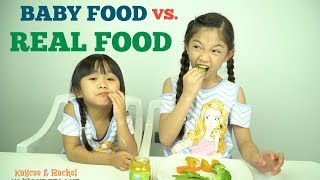 BABY FOOD and ADULT FOOD CHALLENGE [upl. by Eldoree]