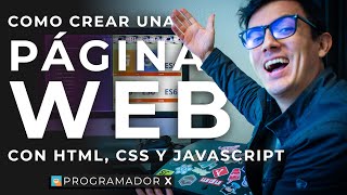 Como crear una página web con HTML CSS y Javascript 👩‍💻 [upl. by Aracahs262]