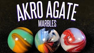 Akro Agate Marbles collection and identification [upl. by Talia]