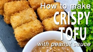 HOW TO MAKE CRISPY TOFU with PEANUT SAUCE  TOFU RECIPE  BUDGET AND EASY RECIPE [upl. by Selimah]