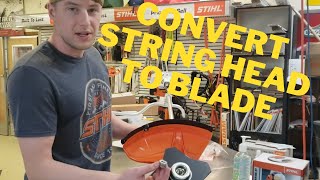 HOW TO Covert a Stihl Brushcutter Stringhead to Blade [upl. by Farkas]