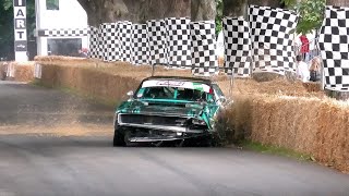 CRASHES and close calls  Best of Drift cars at Goodwood FOS 2021 [upl. by Kenway]