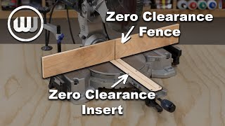 Miter Saw Upgrades  Zero Clearance Insert and Fence [upl. by Nnylharas]