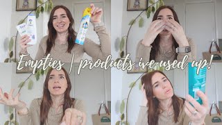 EMPTIES  PRODUCTS IVE USED UP [upl. by Nnaylrebmik]