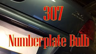 Peugeot 307 Numberplate Light Bulb Change [upl. by Idaline]