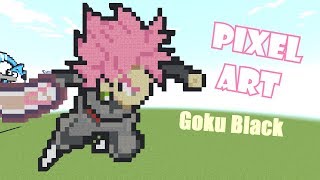 Minecraft Pixel Art Goku Black Rose DBS Tutorial español [upl. by Ushijima]