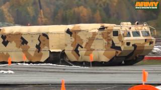 DT10PM two section tracked allterrain amphibious carrier vehicle Vityaz Russia Russian army [upl. by Jepum673]