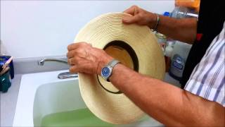 How to Shape a Palm Leaf Cowboy Hat [upl. by Yarg]