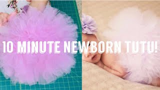 Easy Tutu in 10 Minutes Newborn Tutu DIY [upl. by Heber]