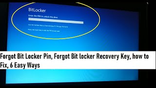 Forgot bit locker pin forgot bit locker recovery key how to Fix 6 Easy Ways [upl. by Anitan]