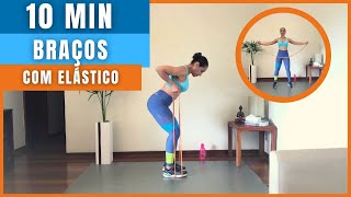 10 MIN TREINO PARA BRAÇOS COM ELÁSTICO EM CASA [upl. by Teresina]