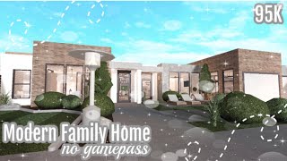 Roblox  Bloxburg Modern Family Home  No Gamepass 95k  House Build [upl. by Bethanne692]