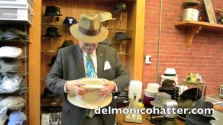 How to Shape an quotOpen Crownquot Fur Felt Hat  DelMonico Hatter [upl. by Eidassac]