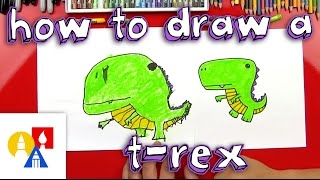 How To Draw A Cartoon TRex [upl. by Avis]