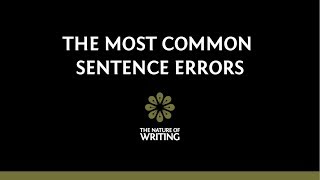 The Most Common Sentence Errors in English [upl. by Ahsienet529]