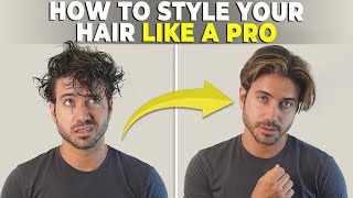 How to Style your Hair Properly  Medium Length Mens Hairstyle Tutorial [upl. by Nitsruk802]