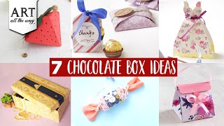 7 Chocolate Box Ideas  DIY Gift Box  Homemade Crafts [upl. by Coveney]