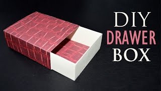 How to Make a Paper Box  DIY Sliding Gift Box [upl. by Aidroc10]