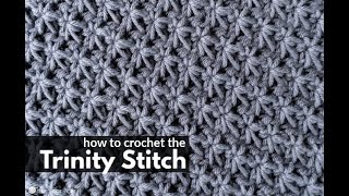 Trinity Crochet Stitch Tutorial [upl. by Varick79]