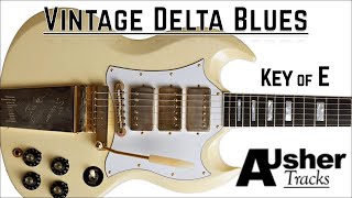 Vintage Delta Blues in E  Guitar Backing Track [upl. by Megdal]