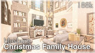 Bloxburg  Christmas Family House Speedbuild interior  full tour [upl. by Klinger]