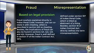 What is Difference Between Fraud amp Misrepresentation [upl. by Yrod]