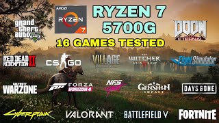 Ryzen 7 5700G Vega 8  16 Games Tested in 2021  NO Dedicated GPU [upl. by Dulce]