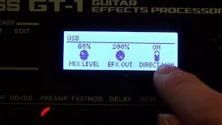 Boss GT1 USBRecording  Parameter Settings Tutorial [upl. by Arvell274]