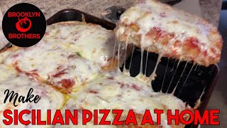 How to Make Sicilian Pizza at Home NYC Best Sicilian Pizza at Legendary Angelos Pizzeria [upl. by Karola589]