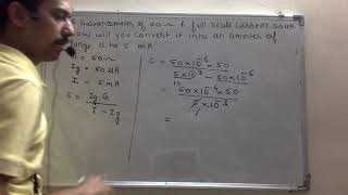 4 Numerical on conversion of galvanometer into an ammeter [upl. by Jakie]