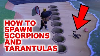 How to Spawn Scorpions and Tarantulas in Animal Crossing New Horizons [upl. by Epilihp]