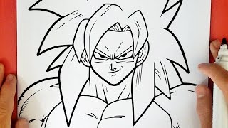 COMO DIBUJAR A GOKU SSJ4 [upl. by Aivlis]