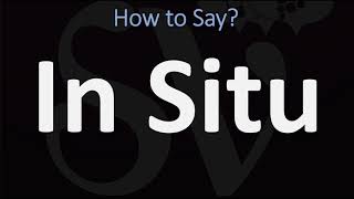 How to Pronounce In Situ CORRECTLY [upl. by Gaut]