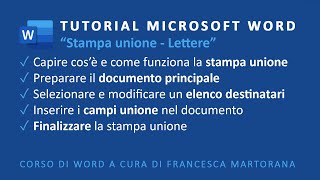 WORD  Microsoft 365  Tutorial 24 Stampa unione Lettere [upl. by Remat]