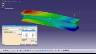 Catia V5 FEM Simulation  Balken [upl. by Aicilef]