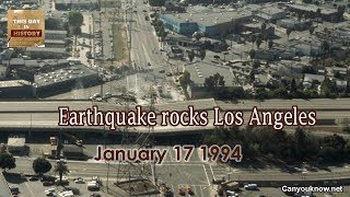 Earthquake rocks Los Angeles January 17 1994 This Day in History [upl. by Niac]