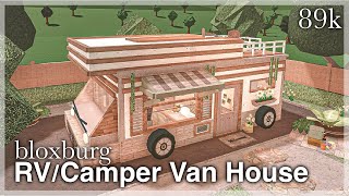 Bloxburg  RVCamper Van House Speedbuild [upl. by Aldwin]