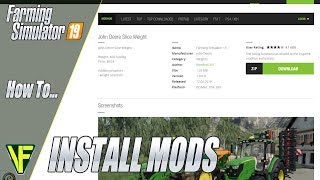 How To Install Mods in Farming Simulator 19 [upl. by Euqinim]