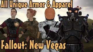 Fallout New Vegas  All Unique Armor amp Apparel Guide Vanilla [upl. by Aitnic]